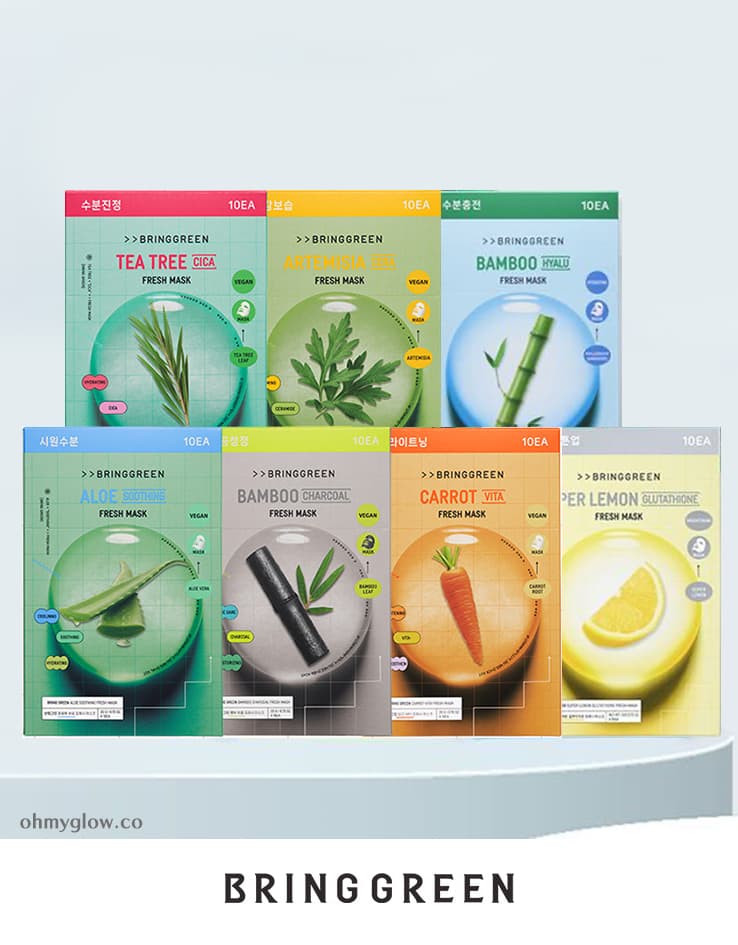 BRING GREEN 90% 新鮮天然純素面膜